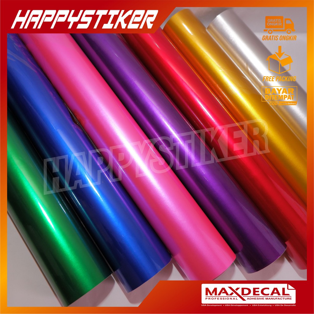 Sticker Skotlet Metalik / Sticker Candy / Skotlet Candy Tone / Sticker Metallic / Sticker Maxdecal