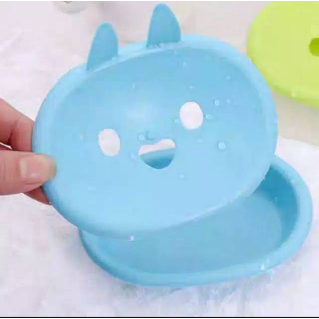 (CLASHOP)Tempat Sabun Mandi Motif Kelinci Tersenyum kotak sabun mandi karakter tempat sabun