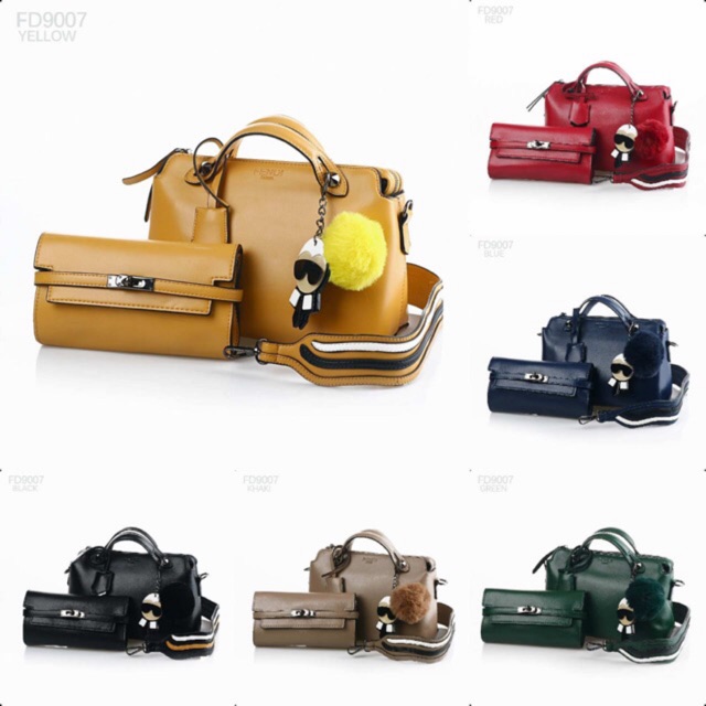 💫NEW FENDI BOSTON HANDBAG FD9007# WOMEN’S BAG By FENDI With PomPom CARLITO / FENDI IMPORT FD9007#