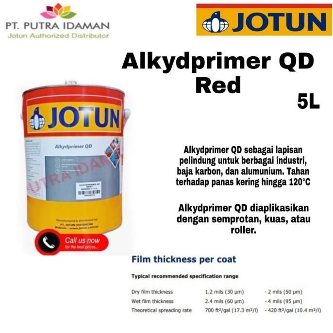 JOTUN CAT KAPAL / ALKYDPRIMER QD RED 5 LTR / CAT KAPAL MENI BESI