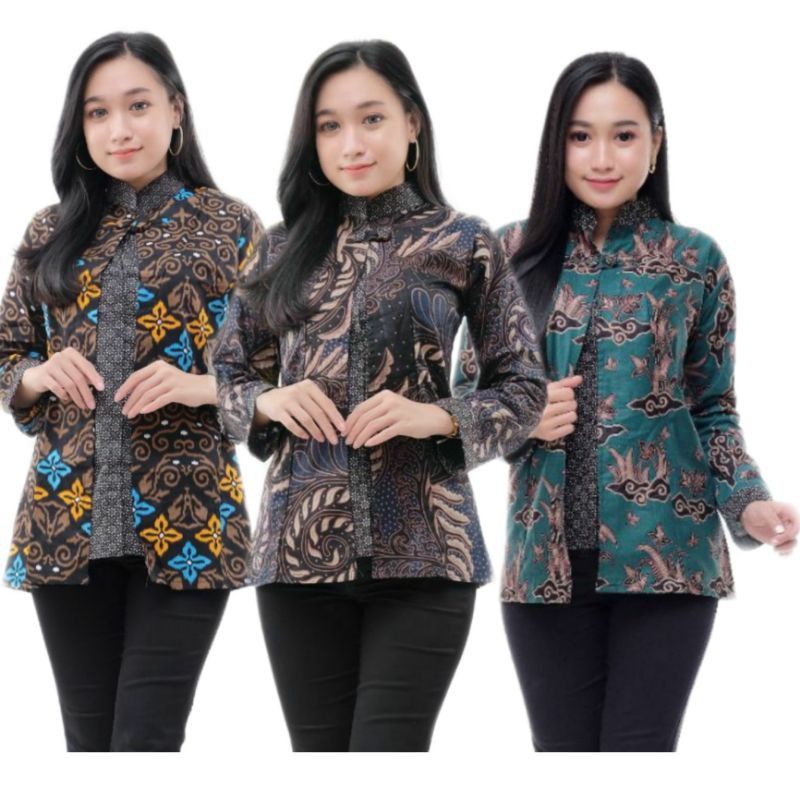 Blus Batik wanita Bolero Atasan Batik Kantor