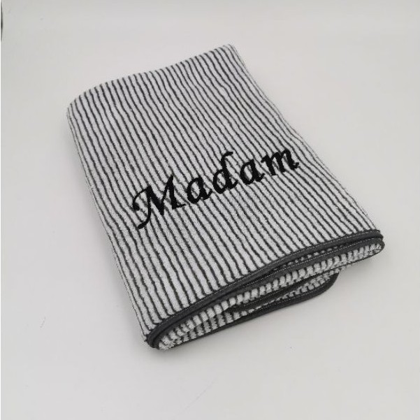 VL - COD MURAH HANDUK MICROFIBER UK 70 X 140 (MADAM DAN MISTER) - TOWEL COUPLE MR AND MRS