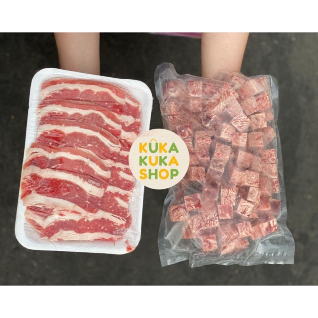 Bundling Wagyu Saikoro Cubes 1 Kg + US Shortplate 1 Kg