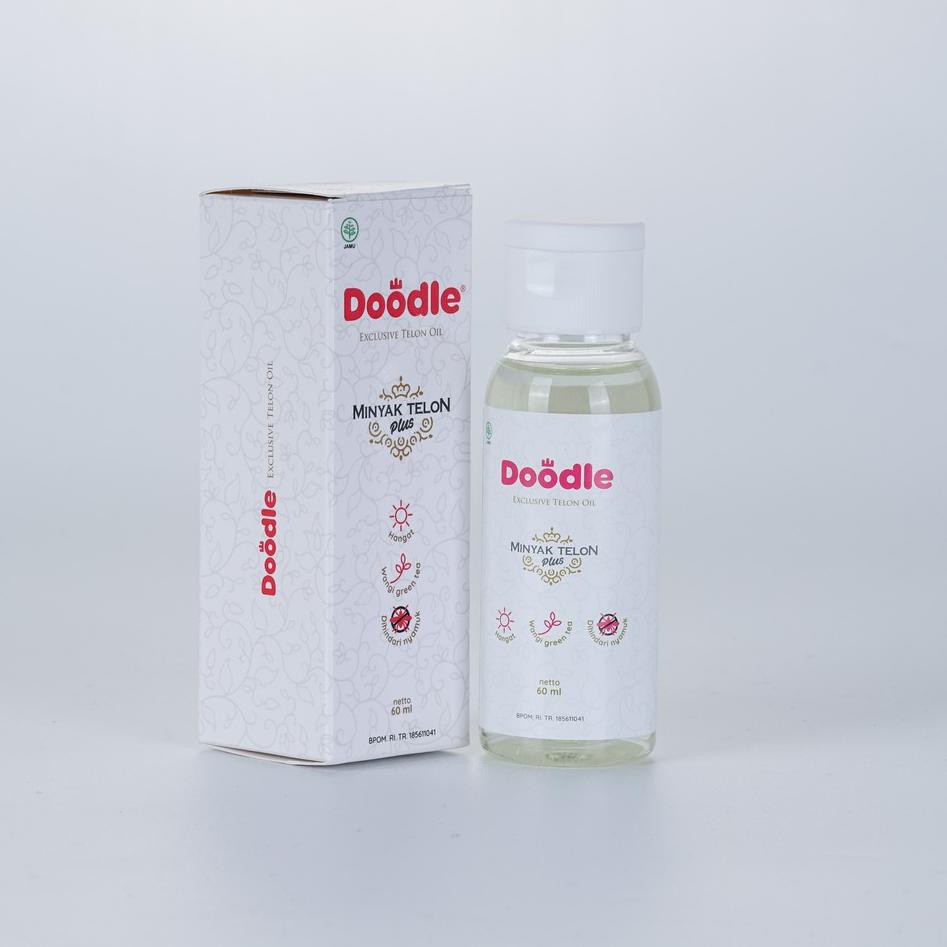 Minyak Telon DOODLE 60ML 100ML ( wangi GREEN TEA ) untuk Bayi dan Anak
