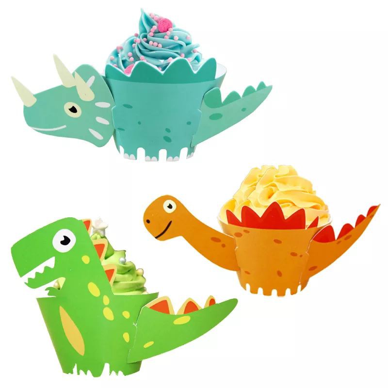 (CW1) Cupcake Wrapper Dino/Hiasan Kue Cupcake