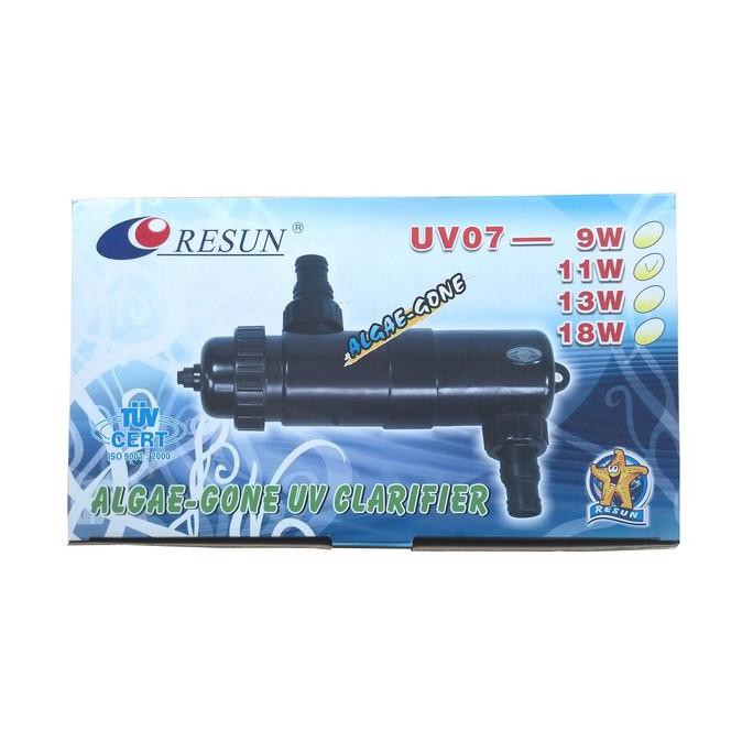restok Aquarium kolam ikan lampu uv resun uv07 11 watt alga gone uv clarifier the best