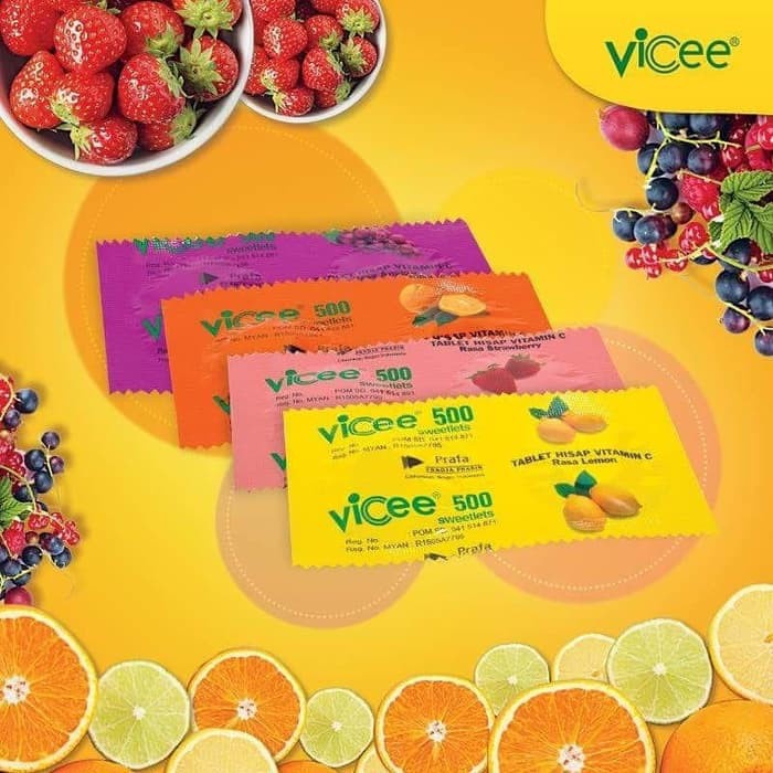 VICEE 500 STRWBERRY, GRAPE, LEMON, ORANGE ISI 2