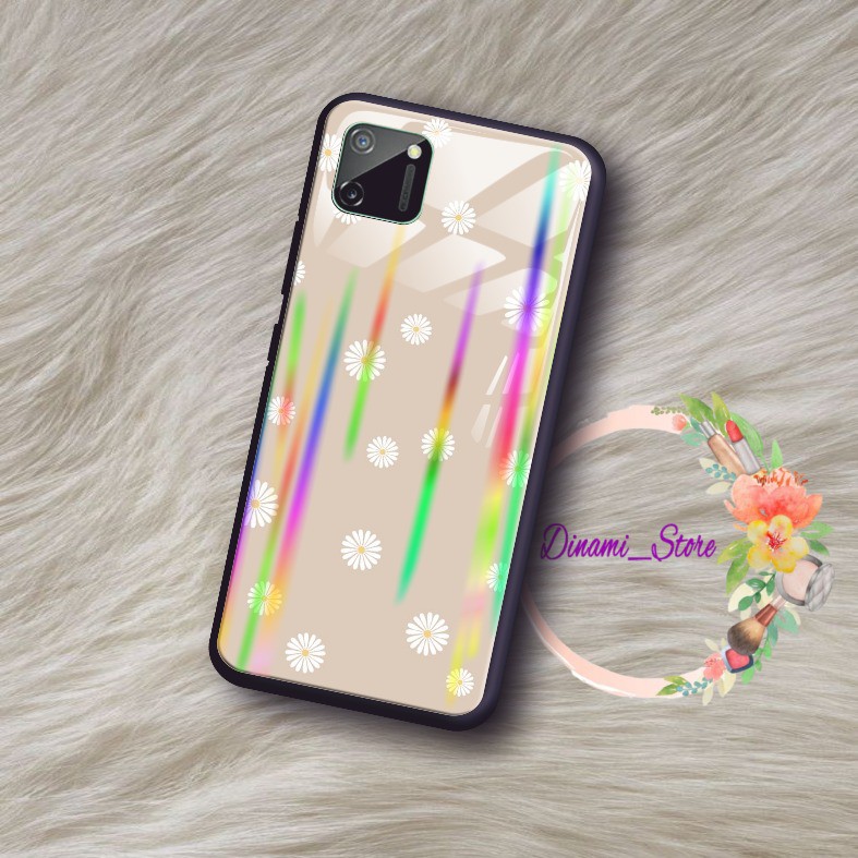 back case glass aurora Flower Realme C1 C2 C3 U1 2 2 Pro 3 Pro 5 5i 5s Pro 6 Pro X Xt C11 C15 DST271