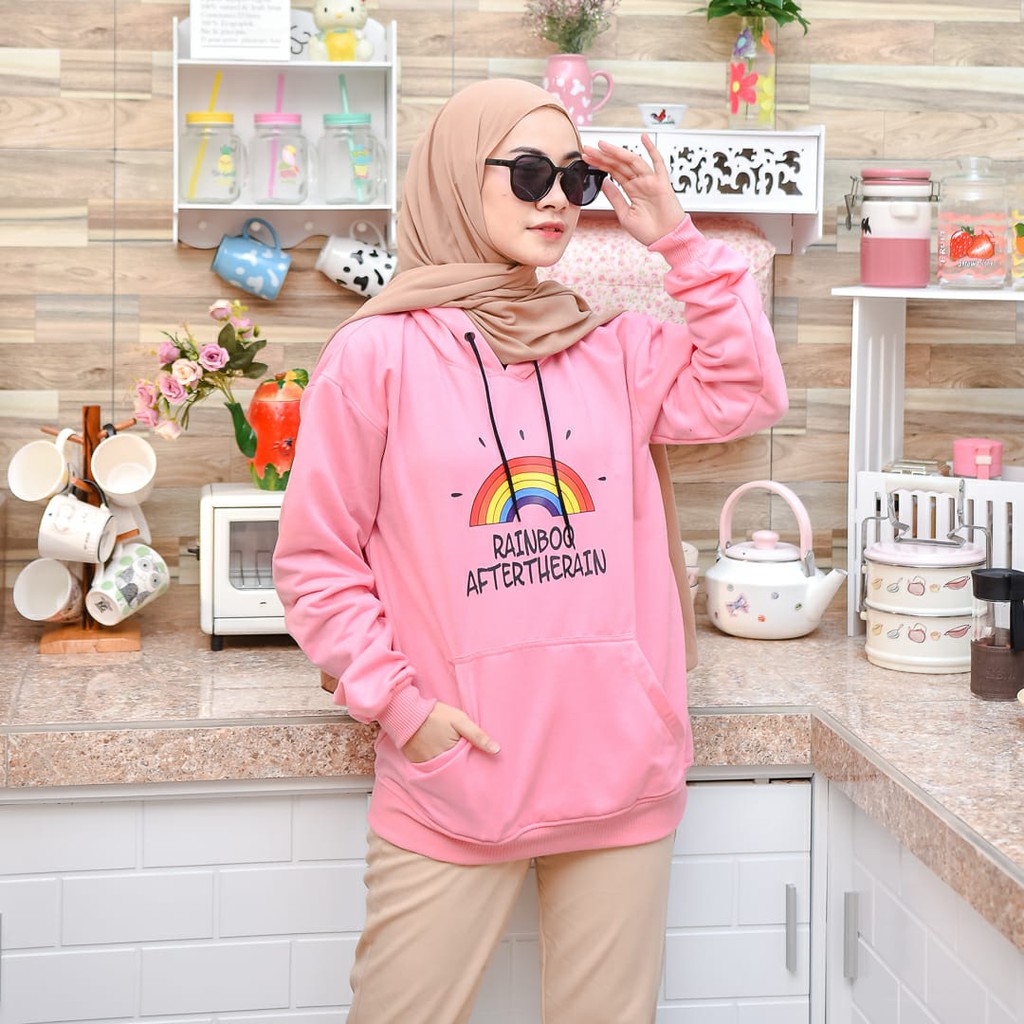 HOODIE WANITA THE RAINBOW AFTER / HOODIE WANITA TEBAL