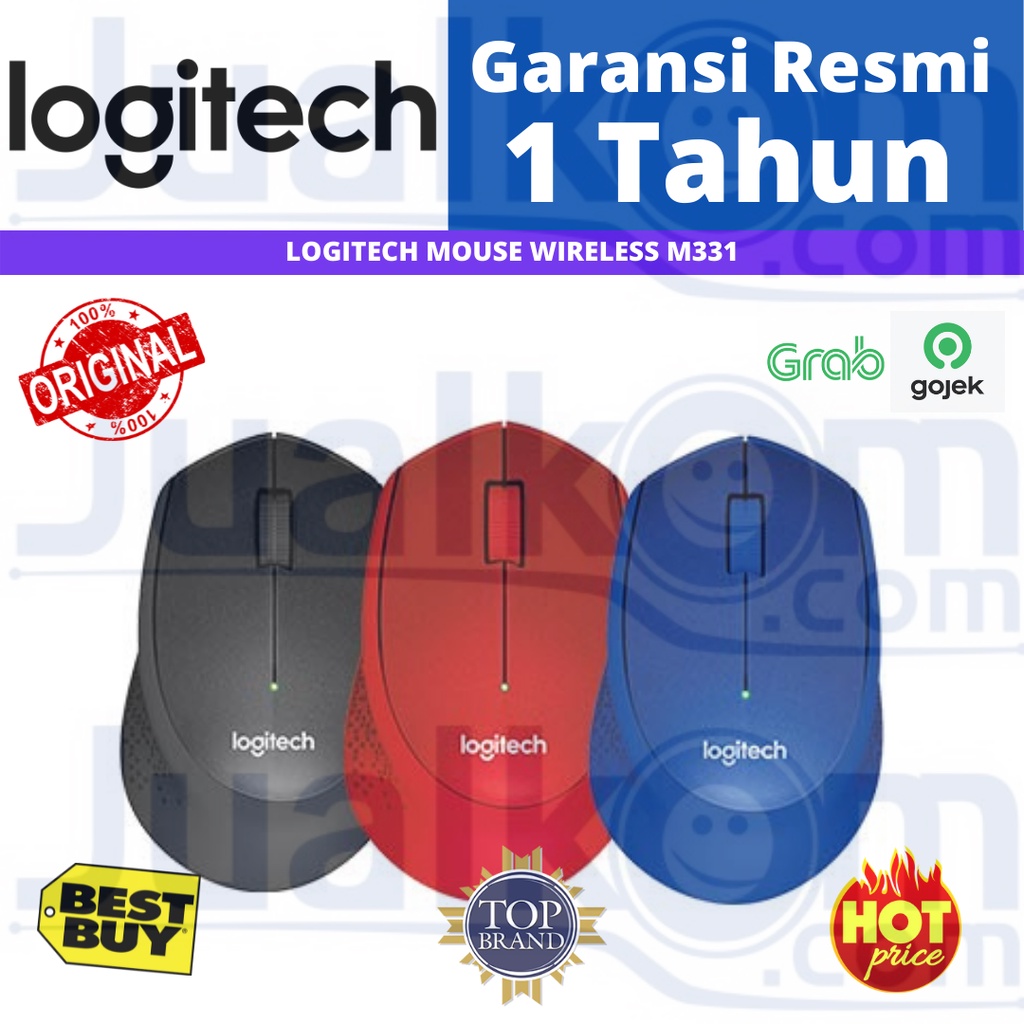 Logitech Mouse USB Wireless M 331 Original Garansi Resmi