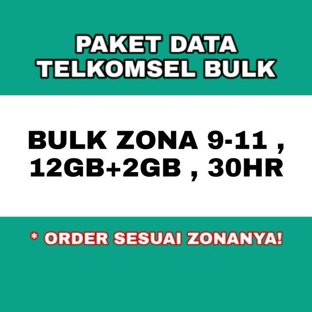 Paket data telkomsel zona 9-11 12gb plus 2gb 30hari paket telkomsel sebulan paket data jumbo