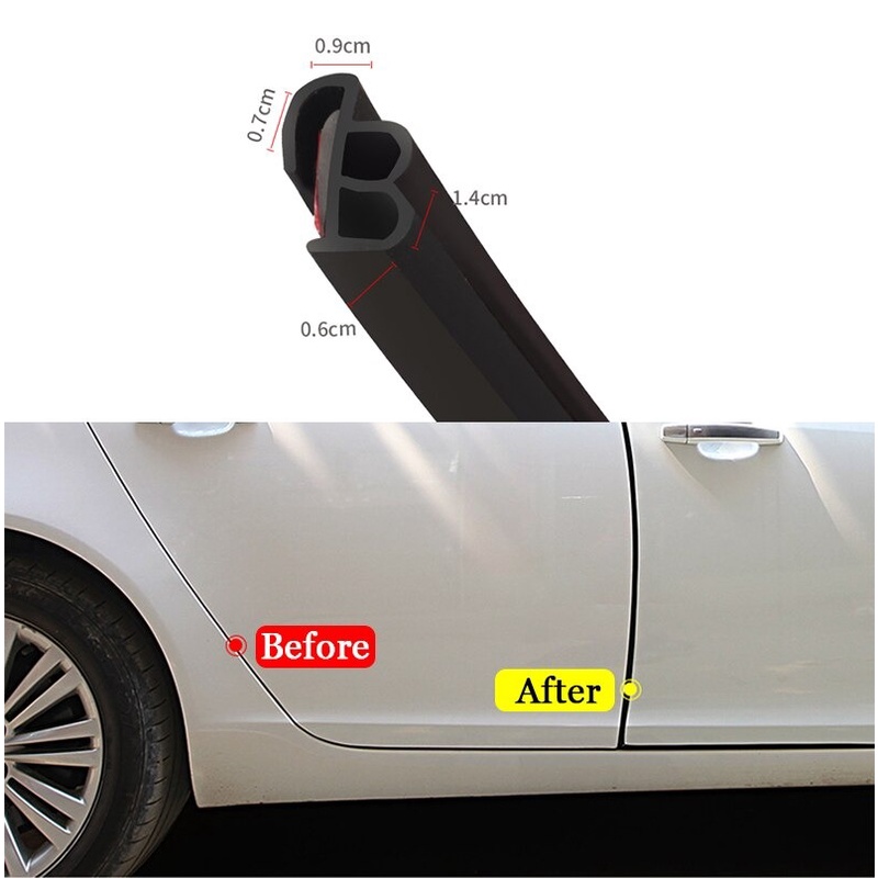 [BISA COD] Karet Peredam Pelindung Pintu Mobil Rubber Strip Soundproof Per 1 Meter Lis Pintu Mobil Universal Pengaman Pelindung Peredam Pintu