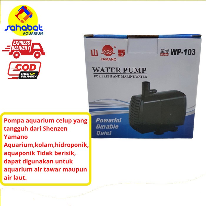 YAMANO WP 103 WP103 WP-103 Pompa Air Celup Kolam Hidroponik Aquarium