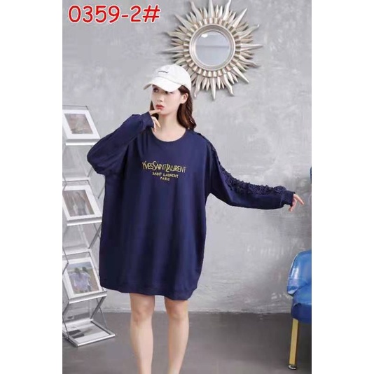 Tiffany kaos Wanita Import 5XL super Jumbo lengan panjang