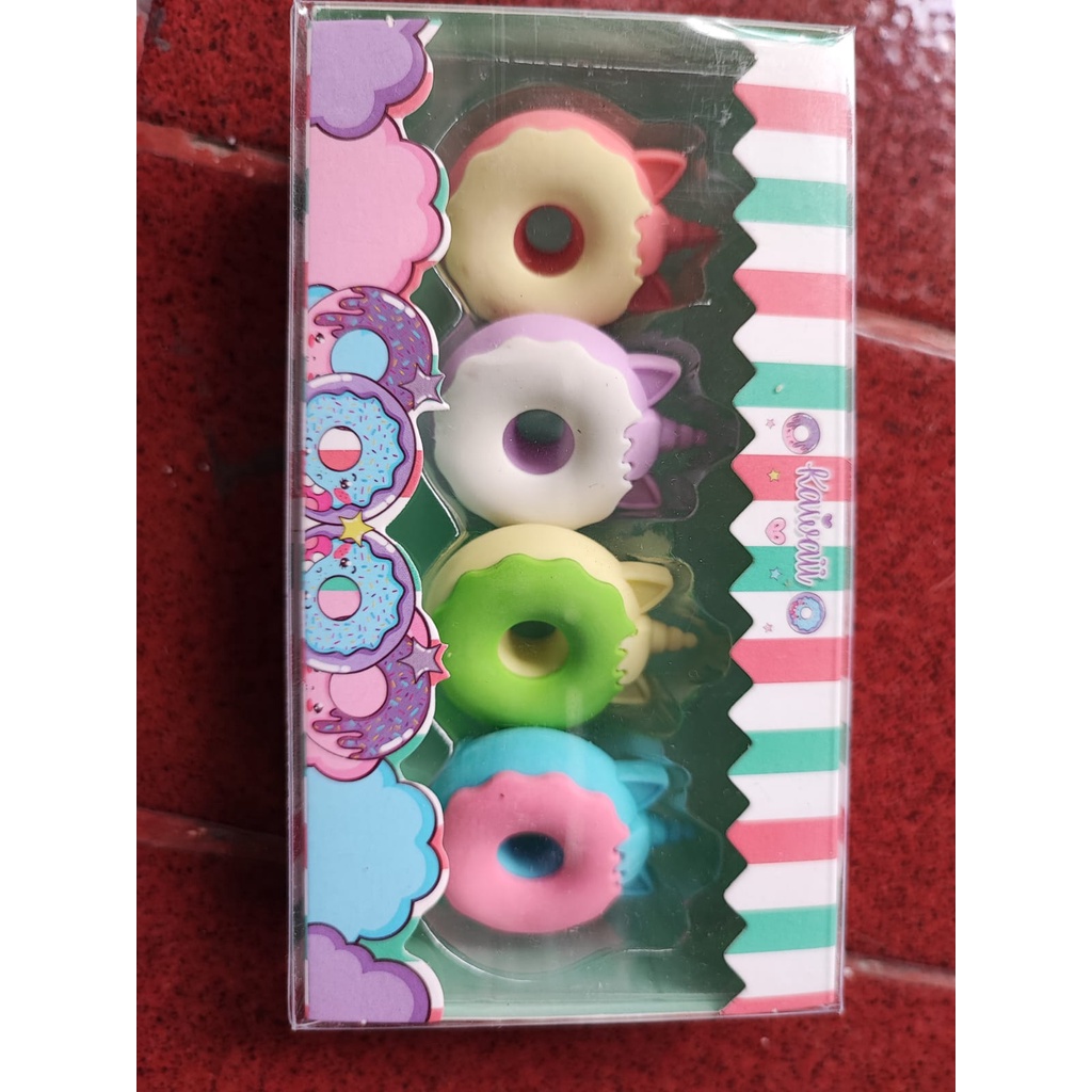 PAOPAO Penghapus Pensil Karet 1 Set isi 6 pcs Bermotif Import Karakter Cupcake Lucu