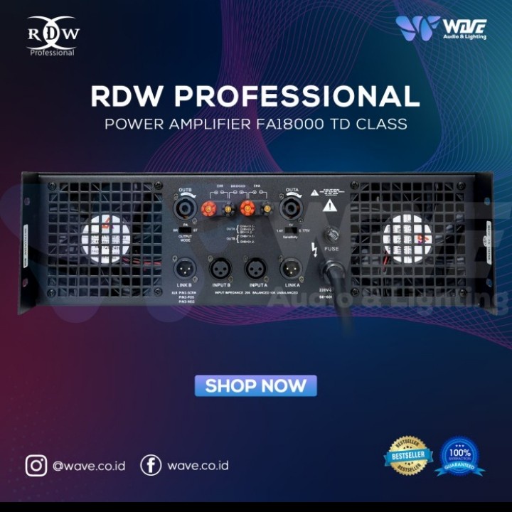 POWER AMPLIFIER FA18000 / FA 18000 TD CLASS RDW PROFESSIONAL