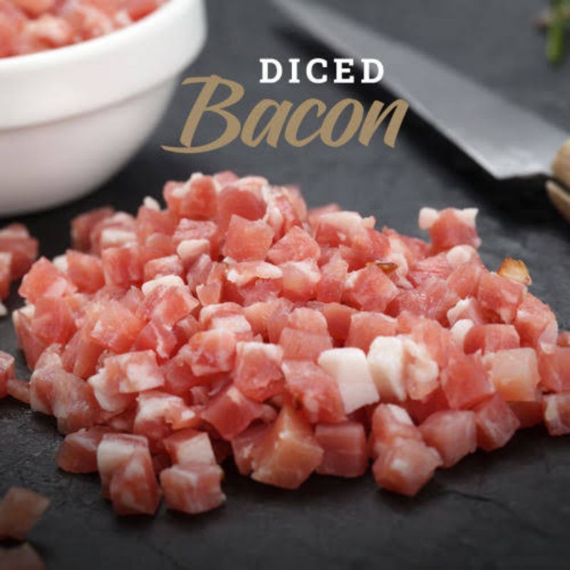 pork bacon cube bacon dice / dadu