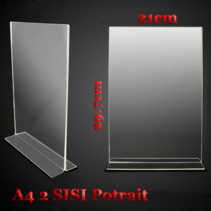 

Zyd Acrylic Brosur A4 2 sisi Potrait - Akrilik Tempat Tent Card Meja