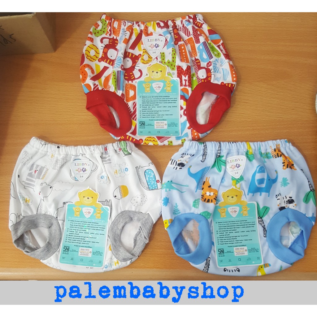 libby celana pop newborn , 3-6bulan , anak/besar isi 3pcs warna&amp;motif