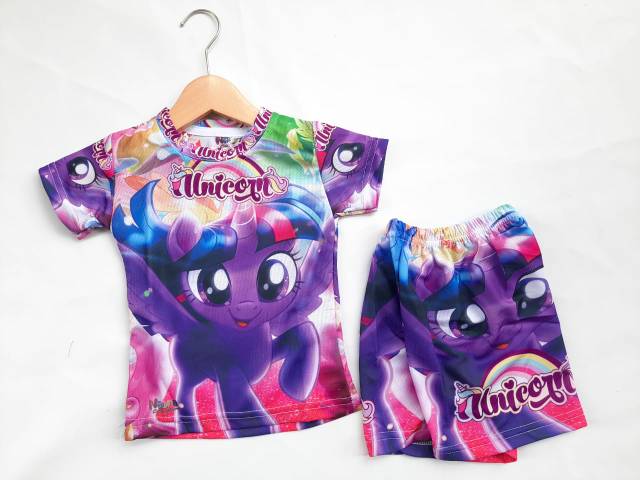 (1kg isi 12) Setelan Fullprint cewe 1-5tahun