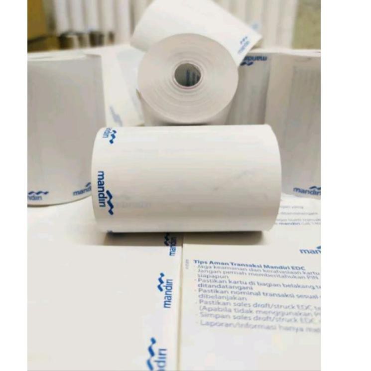 

Murah 6ZICI Kertas Struk Thermal Paper Rol 58x40 57x40 logo bank mandiri coreles Termal EDC Thermal harga per rol