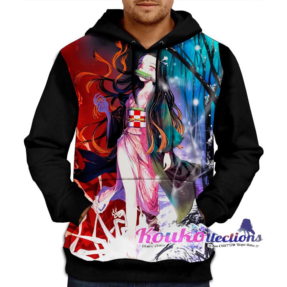 DISKONJAKET KIMETSU NO YAIBA NEZUKO -pakaian pria dan wanita ,BAJU ANIME, anime stuff,poster anime