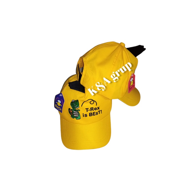 Topi anak T-REk / topi anak dinosaurus / topi anak motif dino / topi T-rex bisa bayar di tempat (COD)