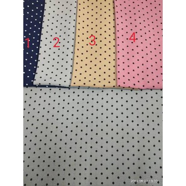 [CODE BB734] Kain wolfis/bahan wolfis motif polkadot [TOKO ID ＆➤492]