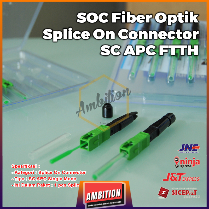 Jual 1Pack/5Pcs Splice On Connector SOC SC/APC Untuk Sambungan Kabel ...