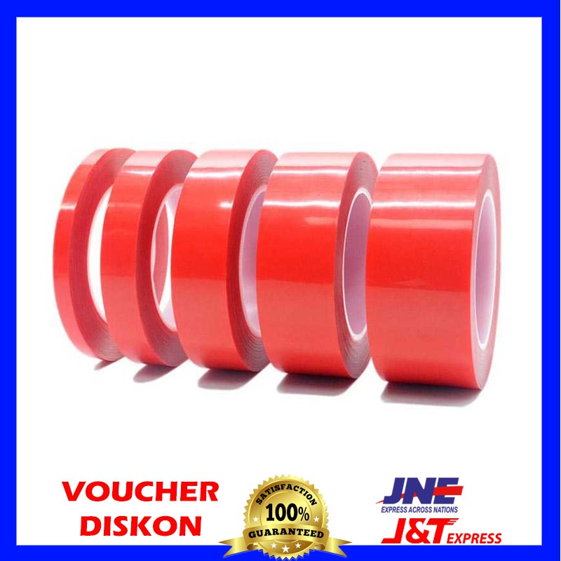 

Perekat Double Tape Acrylic Adhesive Transparent Sticker - Double Tape Bening Transparan