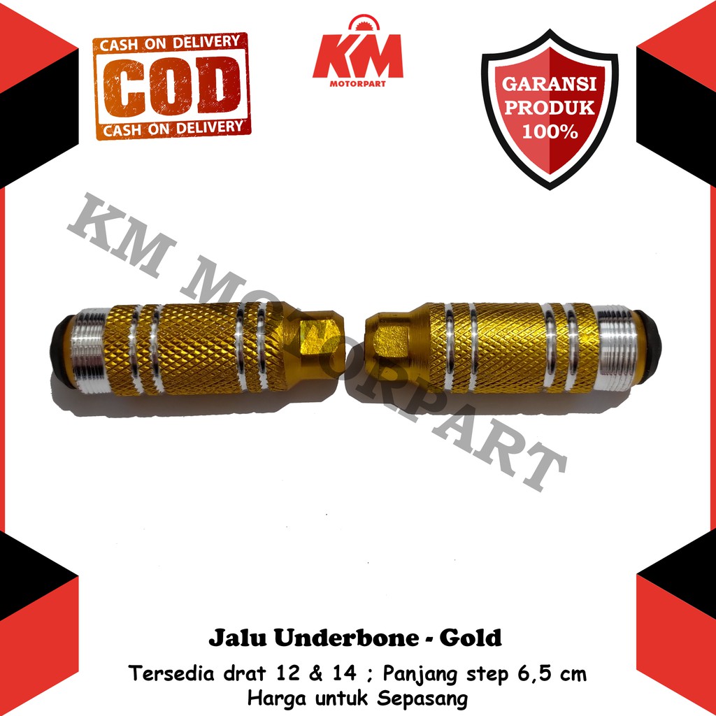 Jalu Underbone Baut 12 dan 14 FootStep Step Foot Step Pijakan Kaki Motor Beat Vario Mio Supra Mx