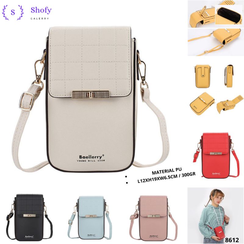 TAS SELEMPANG BAELLERRY WANITA SLING BAG WANITA IMPORT MURAH TAS DOMPET HANDPHONE BAELLERRY 8612 GT1