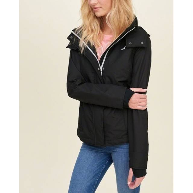 Hollister All Weather Mesh-Lined Jacket - Black