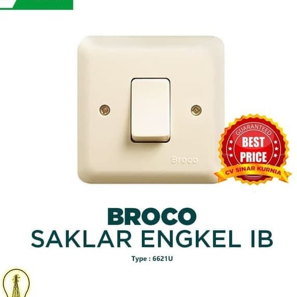 Saklar engkel Saklar tunggal Broco Saklar Broco 6621U Engkel IB Inbow