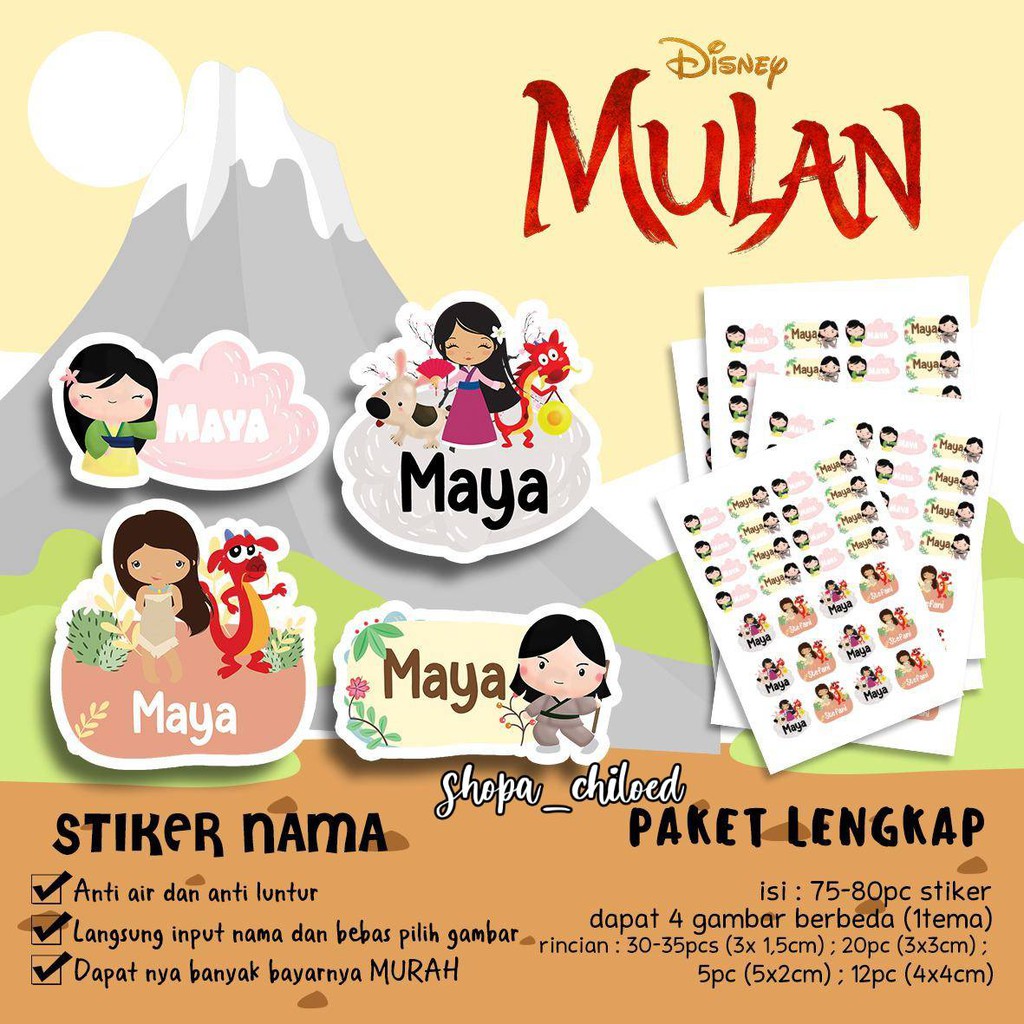 

STICKER NAMA MURAH DAPET 85PCS