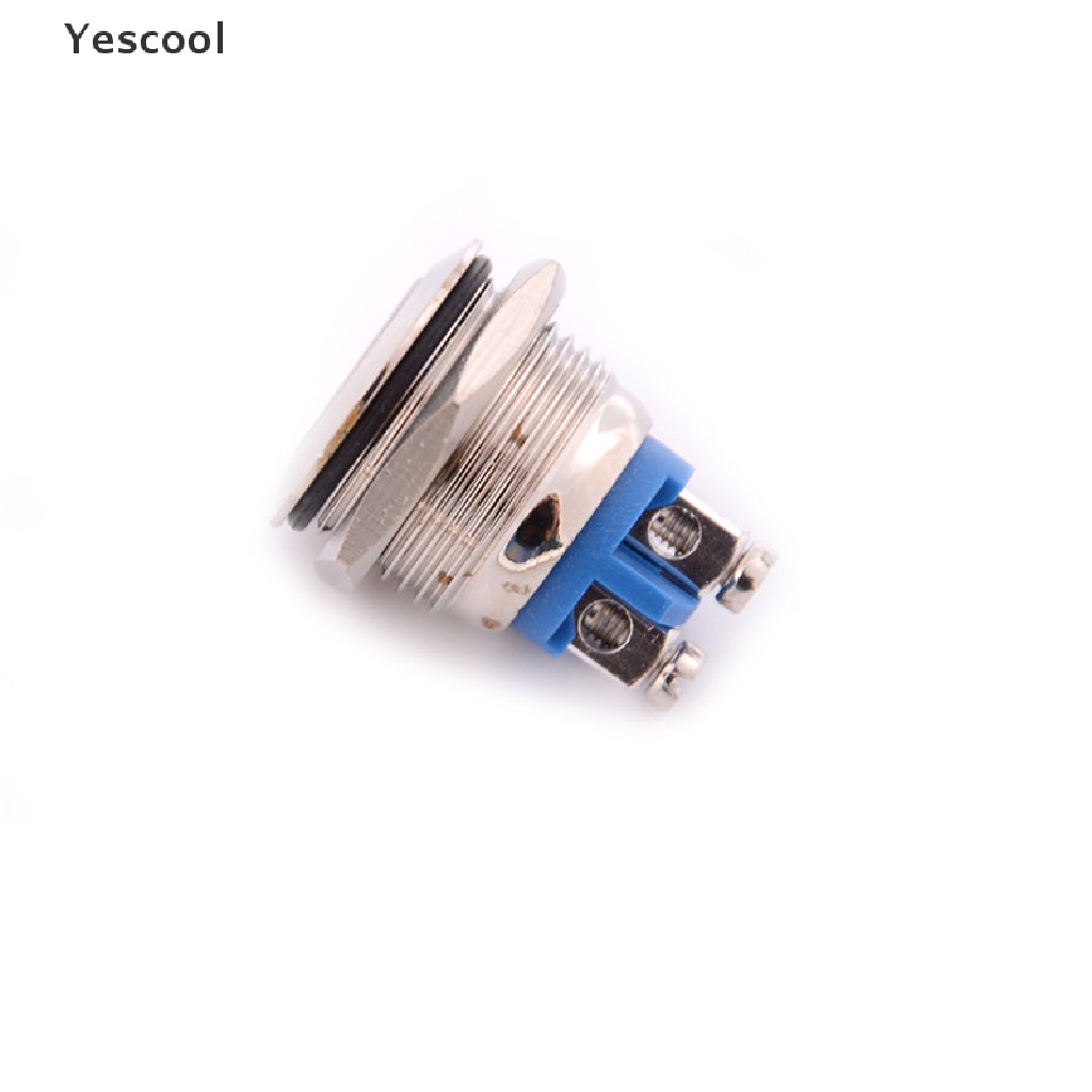 Yescool Saklar Tombol Tekan ON OFF Momentary 16mm Anti Air Bahan Metal Untuk Klakson Mobil