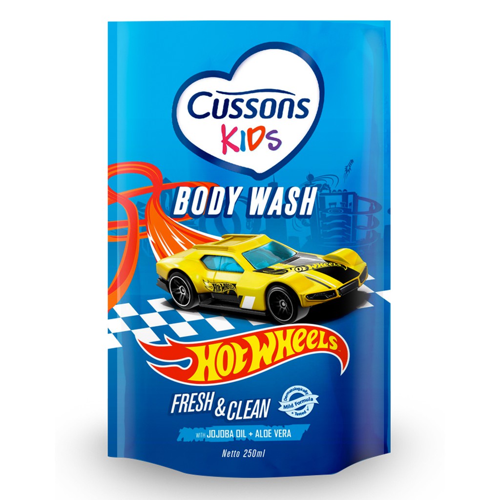 Cussons Kids Body Wash Hot Wheels Fresh &amp; Clean - Sabun Anak 250ml