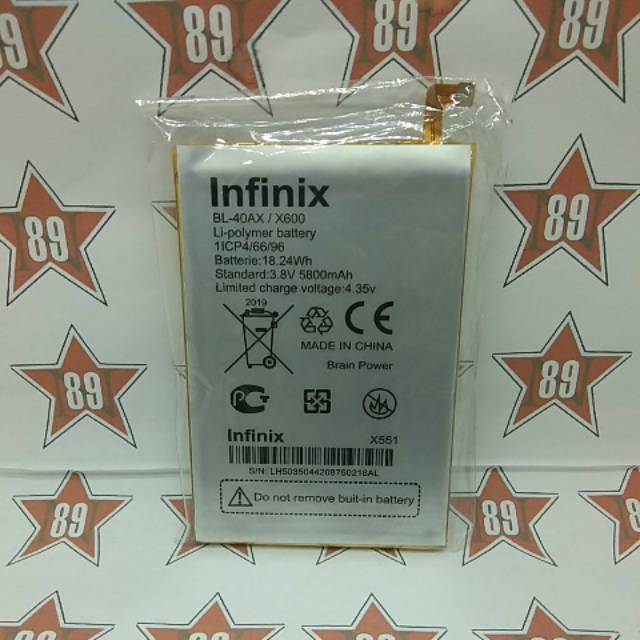 Battery batre Infinix BL 40AX - X600 soket