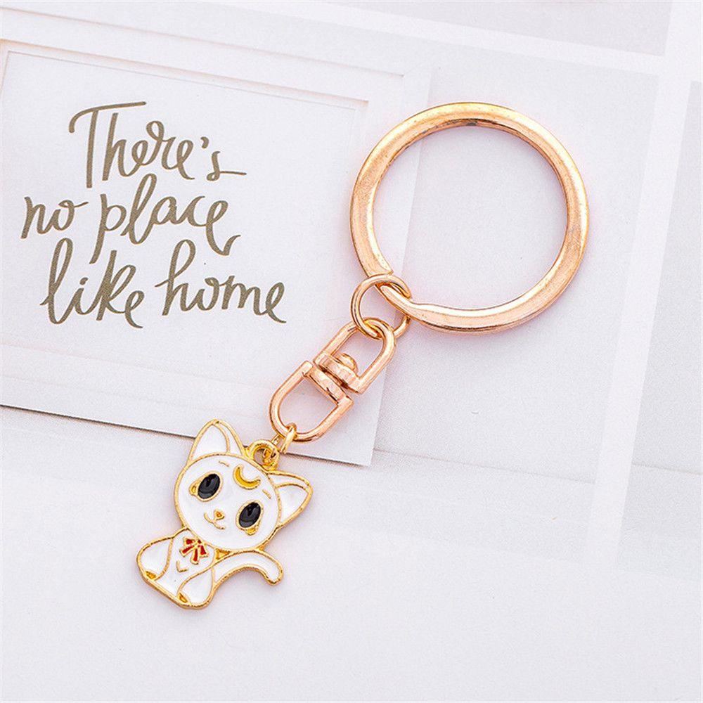 R-flower Key Girly Heart Pendant Gantungan Kunci Logam