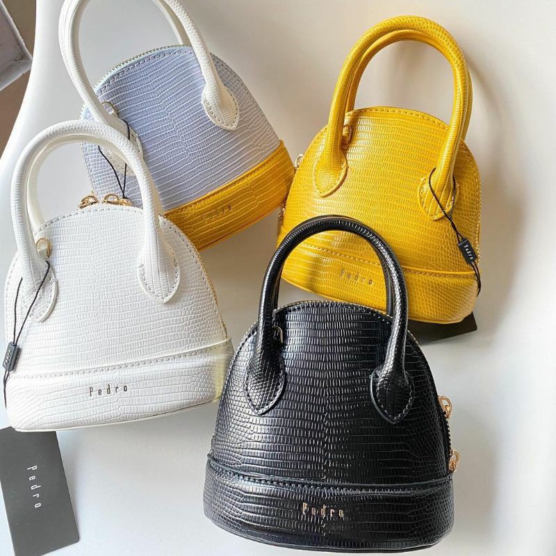

PDRO Mini Lizard-effect Top Handle Bag