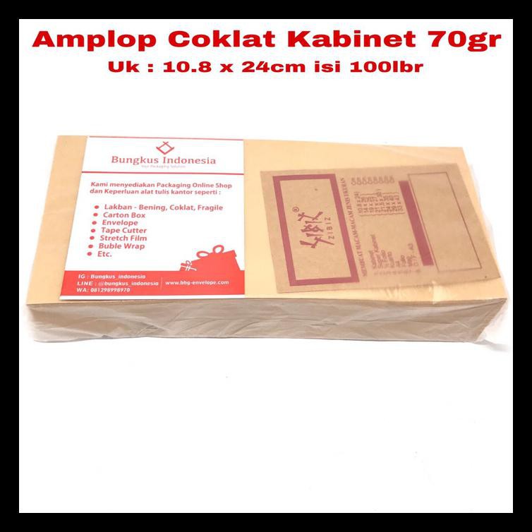 

Amplop Coklat Kabinet 80Gr 10.8X24Cm Isi 100Lbr Murah