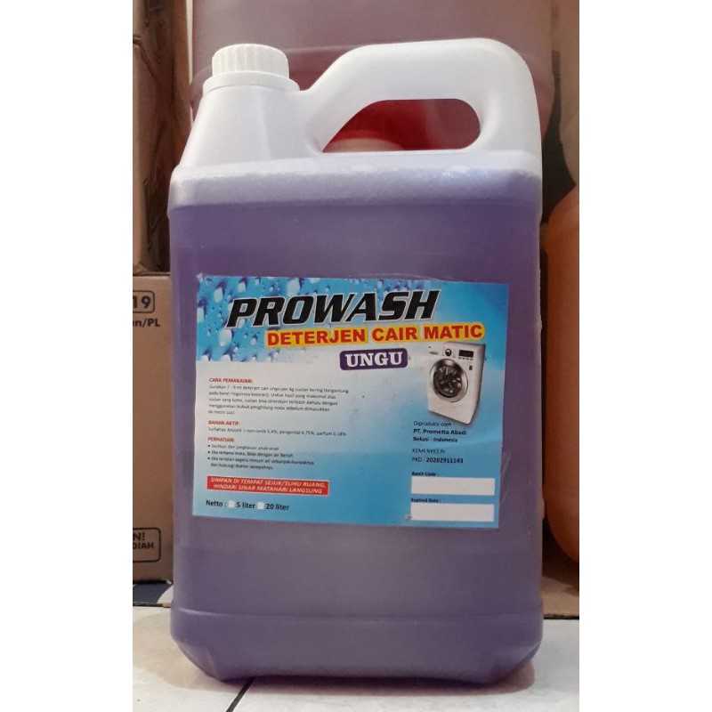Deterjen cair Prowash ungu 5 liter