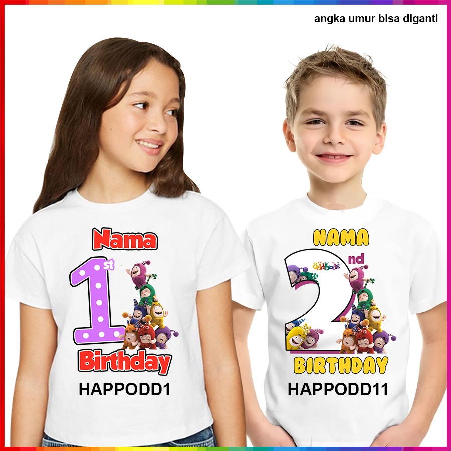 Baju Kaos ANAK DAN DEWASA ODDBODS COUPLE (FREE NAMA)