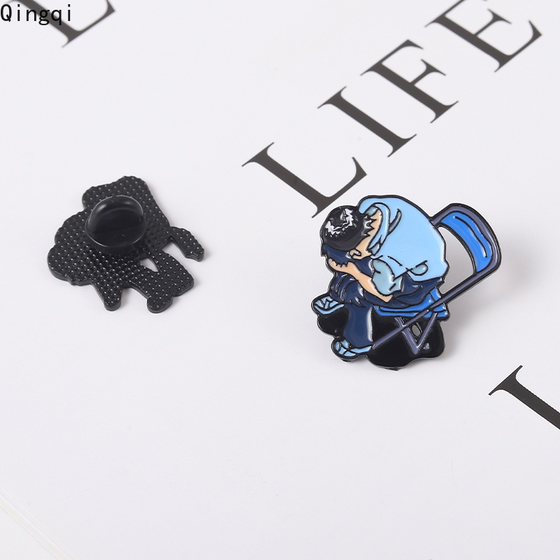 Bros Pin Enamel Desain Neon Gene Sedih Untuk Hadiah