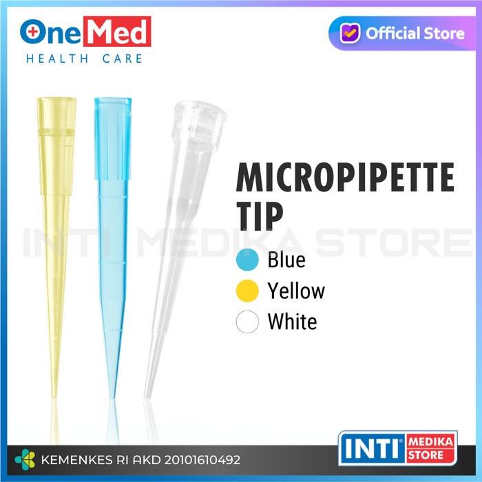 Onemed - Micropipette White / Yellow / Blue Tip Mikropipet Tip #98