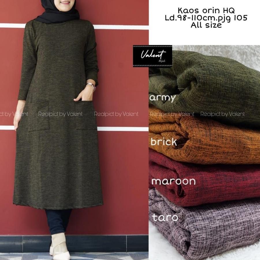 [CSX065] Mona Tunik Kaos Import Premium by Valent Hijab Fashion Ori Solo ✻