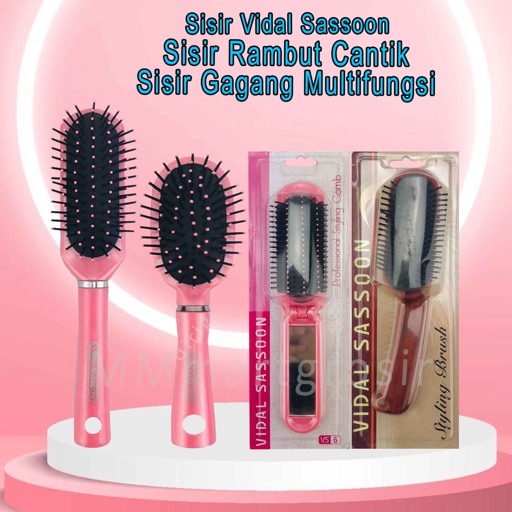 Sisir Vidal Sassoon / Sisir Cantik / Sisir Rambut / Multifungsi