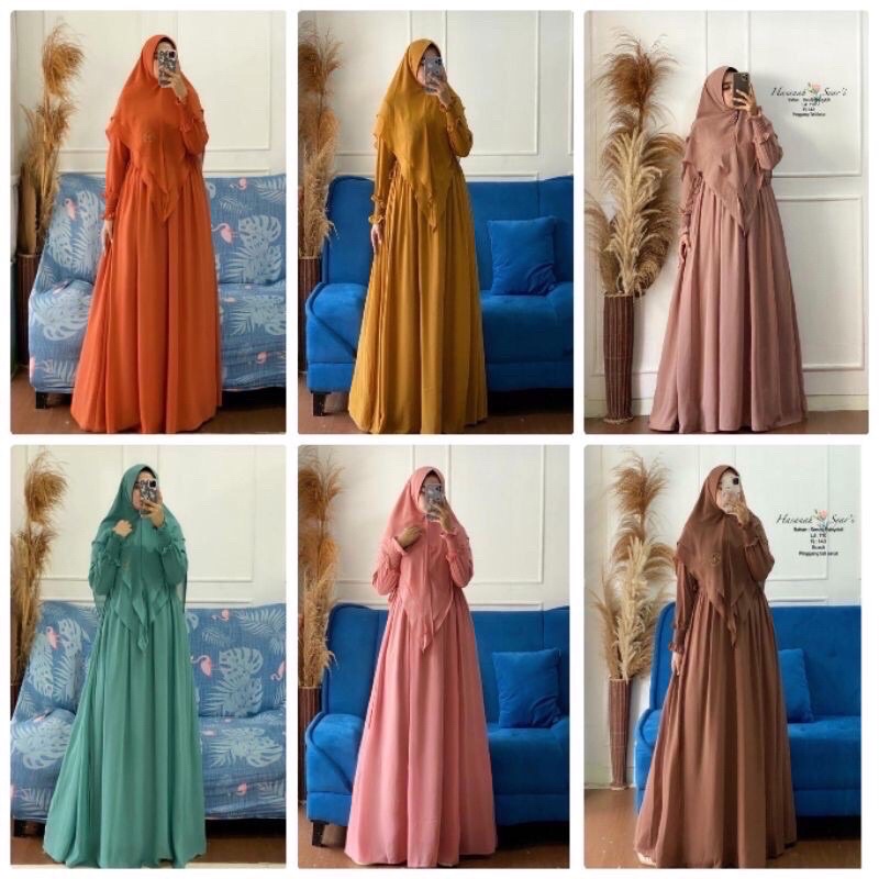 GAMIS SYARI HASANAH POLOS/ GAMIS SYARI CERUTY BABYDOLL