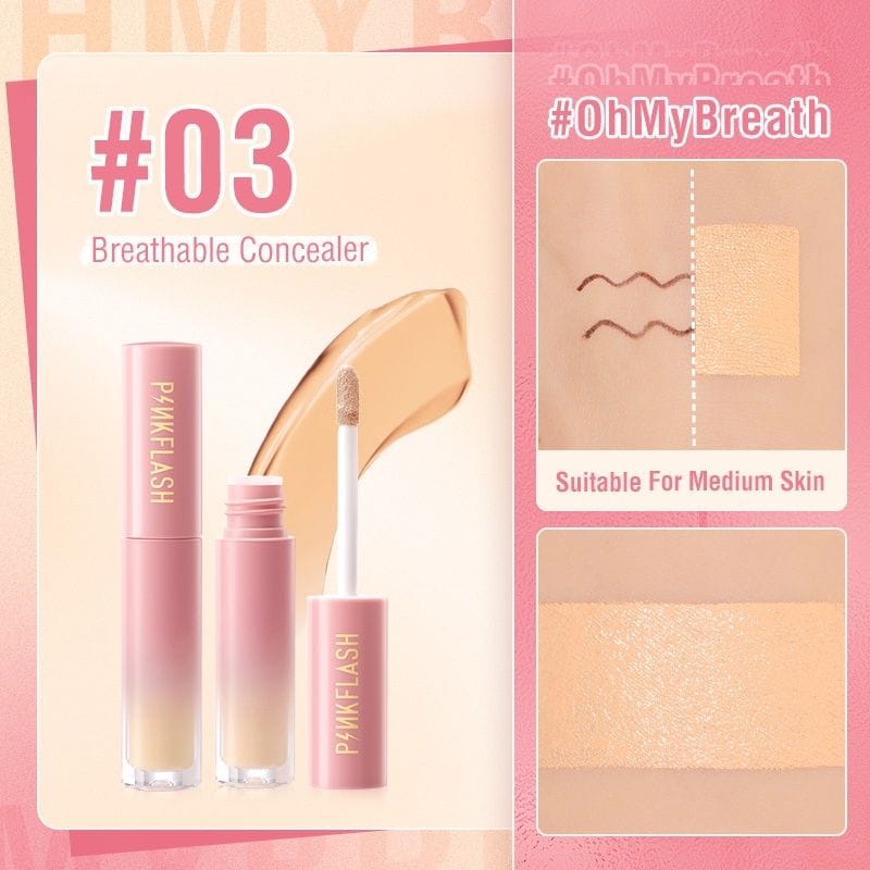 ✿ELYSABETHME✿ ᑭIᑎKᖴᒪᗩᔕᕼ concealer menutupi jerawat dan kantong mata pinkflash