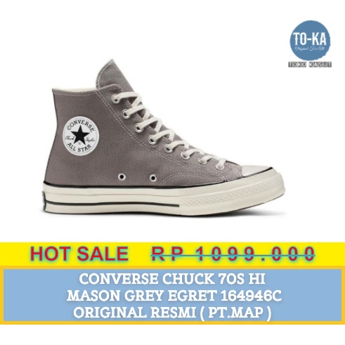 Converse Chuck 70s Hi Mason grey 164946C (ori resmi) PT. MAP